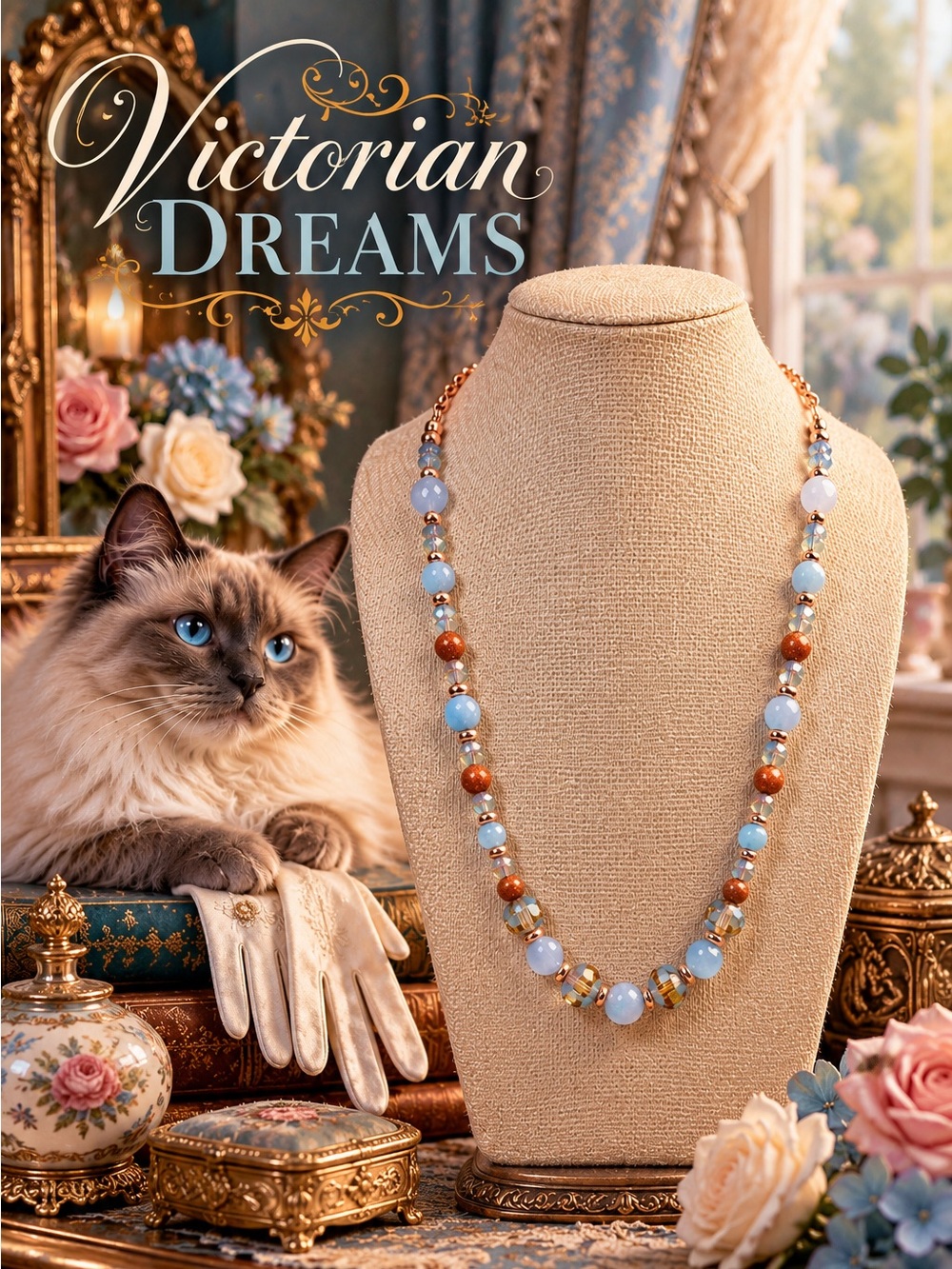 Artisan Victorian Inspired Czech Glass Necklace